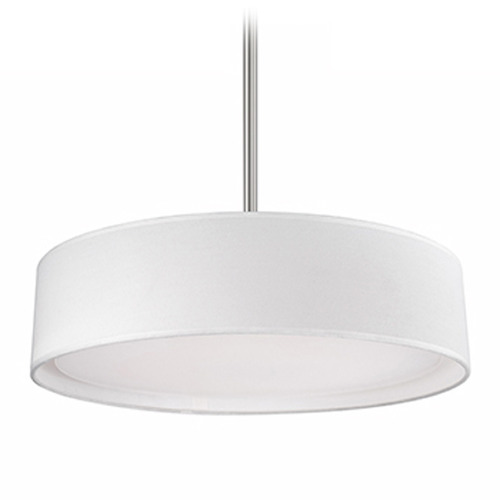 Kuzco Lighting Kuzco Lighting Dalton Brushed Nickel LED Pendant Light with Drum Shade PD7916-WH-5CCT