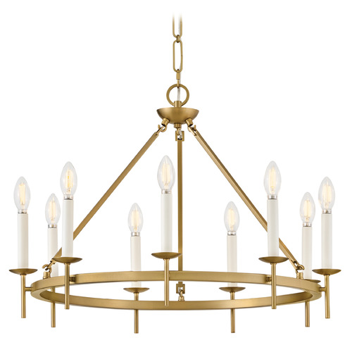 Hinkley Copley Lacquered Brass LED Chandelier
