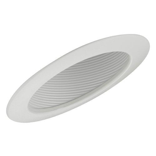 6-Inch White Recessed Sloped Ceiling Baffle Trim