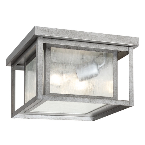 Generation Lighting Hunnington 10-Inch Flush Mount in Weathered Pewter by Generation Lighting 78027-57