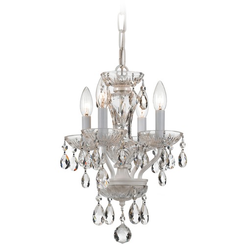 Crystorama Lighting Traditional Crystal Wet White Chandelier