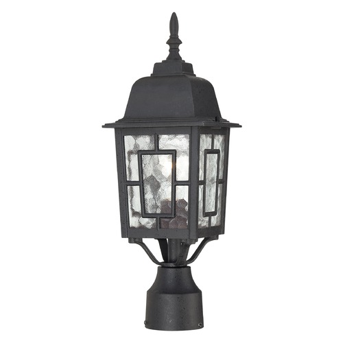 Nuvo Lighting Post Light with Clear Glass in Textured Black Finish 60/4929