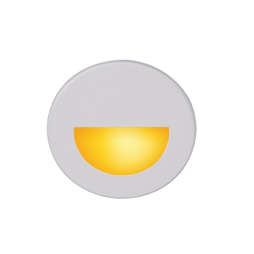 WAC Lighting White LED Recessed Step Light with Amber LED by WAC Lighting WL-LED300-AM-WT