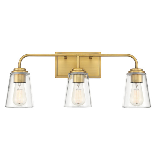 Meridian 24-Inch Vanity Light in Natural Brass by Meridian M80044NB