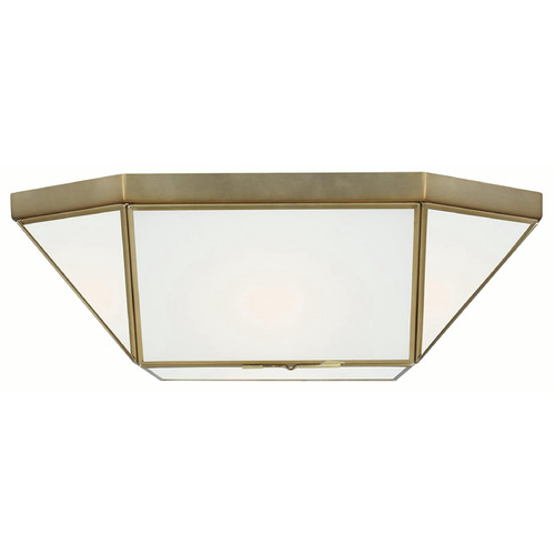 Visual Comfort Studio Collection Suzanne Kasler Morrison Satin Brass Flushmount Light