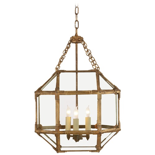 Visual Comfort Signature Collection Suzanne Kasler Morris Small Lantern in Gilded Iron by Visual Comfort Signature SK5008GICG