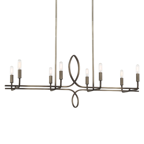 Yorkville 8-Light Linear Light in Darkwood & Silver by Minka Lavery