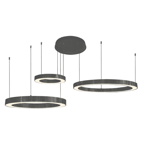 Aria Polished Black LED Ring Chandelier by Avenue Lighting