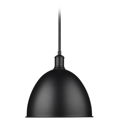 Z-Lite Sawyer Matte Black Pendant by Z-Lite 4500P12-MB