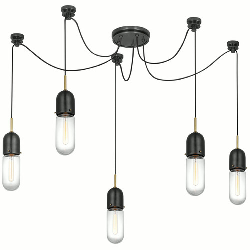 Visual Comfort Signature Collection Thomas OBrien Junio Chandelier in Bronze & Brass by VC Signature TOB5645BZHABCG5