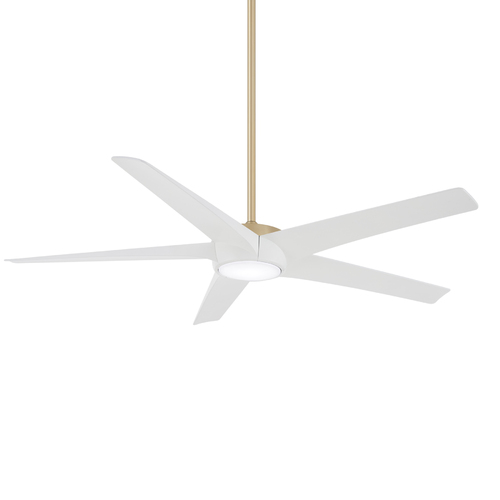 Skymaster 65-Inch LED Ceiling Fan in Soft Brass by Minka Aire