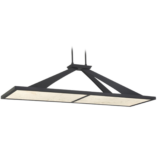 Minka Lavery Minka Lavery Stiles Sand Coal LED Island Light with Rectangle Shade 2685-66-L