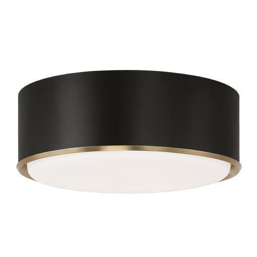 Capital Lighting Carlton Flush Mount in Matte Brass & Black by Capital Lighting 254831RK