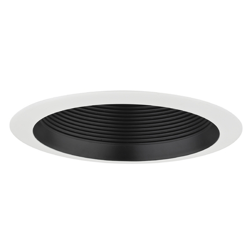 Recesso Lighting by Dolan Designs GU24 Deep Black Baffle Trim for 6-Inch Recessed Cans T625B-WH
