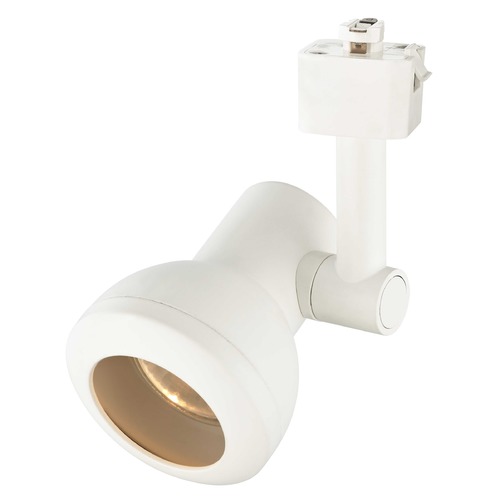 White GU10 Rounded Track Head for Juno Track System by Recesso