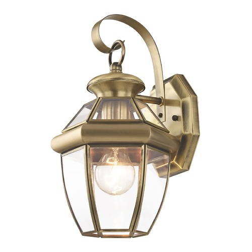 Livex Lighting Livex Lighting Monterey Antique Brass Outdoor Wall Light 2051-01