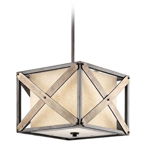 Kichler Lighting Cahoon 16.25-Inch Square Pendant by Kichler Lighting 43775AVI