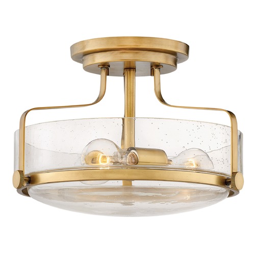 Hinkley Harper 14.50-Inch Heritage Brass Semi-Flush Mount by Hinkley Lighting 3641HB-CS