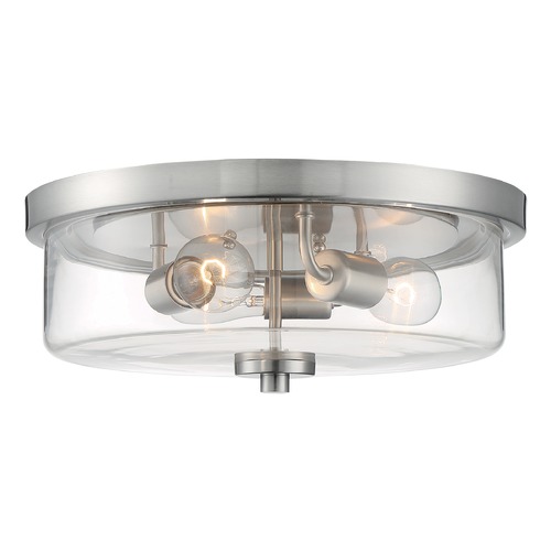 Sommerset Brushed Nickel Flush Mount by Satco Lighting