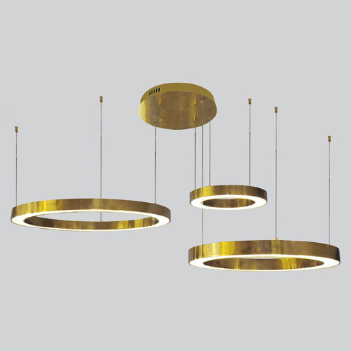 Aria Polished Brass LED Ring Chandelier by Avenue Lighting