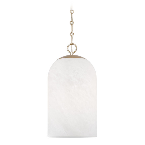 Capital Lighting Capital Lighting Cleo Matte Brass Mini-Pendant Light with Bowl / Dome Shade 355811MA-553