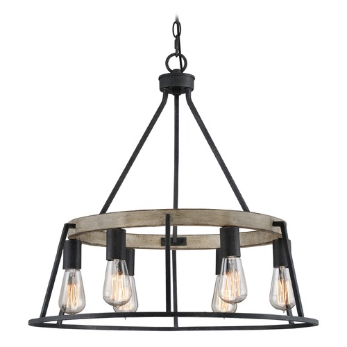 Quoizel Lighting Brockton 24.50-Inch Chandelier in Grey Ash by Quoizel Lighting BRT5006GK