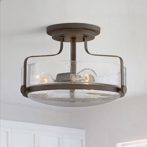 Harper 14.50-Inch Oil Rubbed Bronze Semi-Flush Mount by Hinkley Lighting