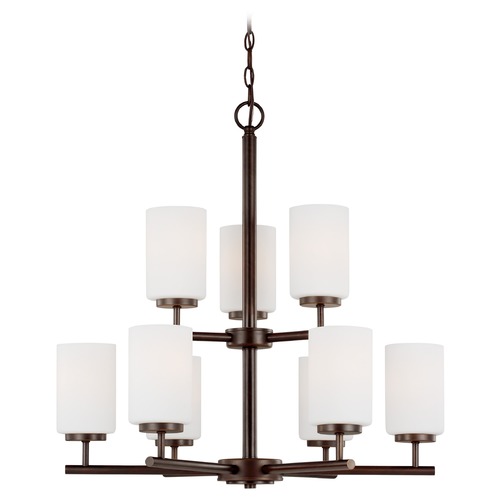 Generation Lighting Oslo Modern 9-Light Bronze Chandelier by Generation Lighting 31162-710