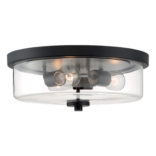 Sommerset Matte Black Flush Mount by Satco Lighting