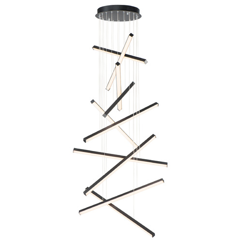 Hover 10-Light LED Pendant in Black by ET2 Lighting