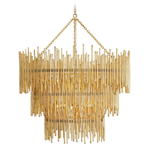 Prescott Three-Tiered Pendant in Gold Leaf by Arteriors Home