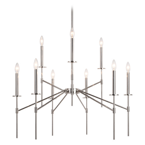 Vaxcel Lighting Kedzie Polished Nickel Chandelier