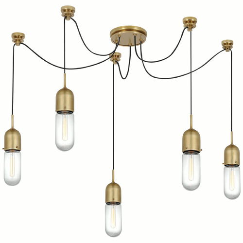 Thomas OBrien Junio Chandelier in Antique Brass by VC Signature
