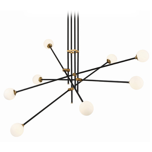 George Kovacs Lighting George Kovacs Cosmet Coal & Aged Brass Pendant Light with Globe Shade P8152-681