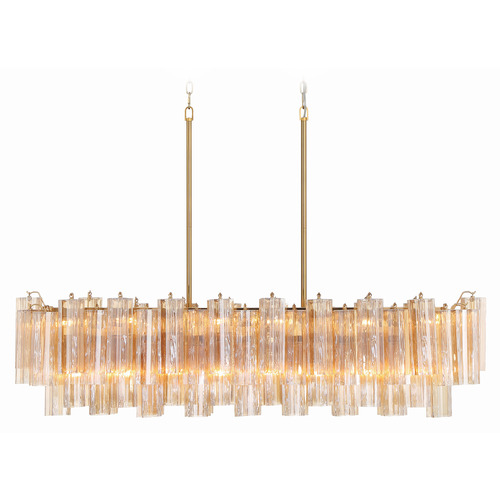 Crystorama Lighting Addis Aged Brass Island Light