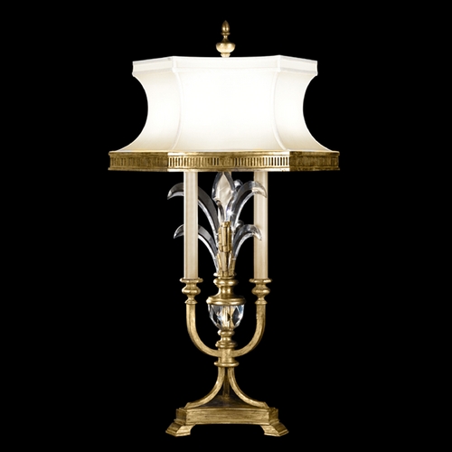 Fine Art Lamps Beveled Arcs Gold Leaf Table Lamp with Hexagon Shade