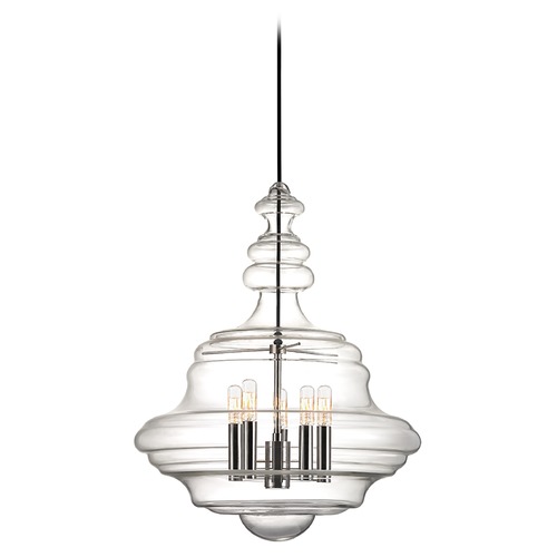 Washington 5-Light Pendant in Polished Nickel by Hudson Valley Lighting