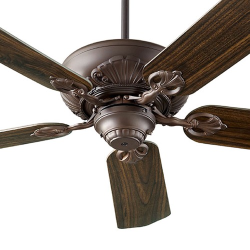 Chateaux Oiled Bronze Ceiling Fan Without Light by Quorum Lighting