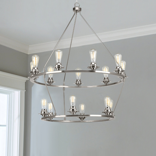 Progress Lighting Debut Brushed Nickel Chandelier by Progress Lighting P400017-009