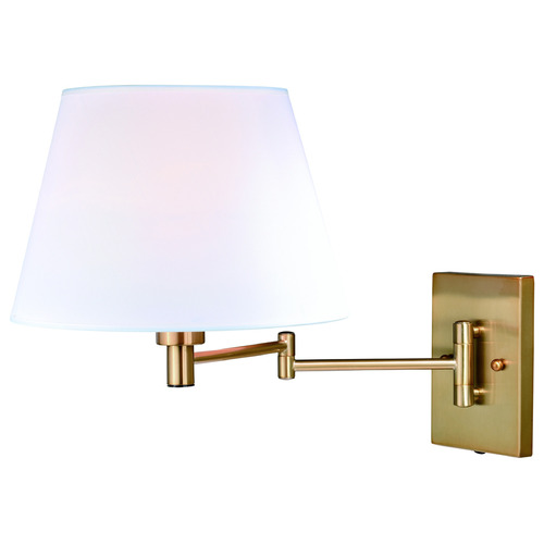 Vaxcel Lighting Chapeau Natural Brass Swing Arm Lamp
