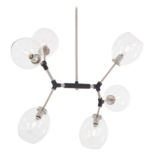 Nexpo Pendant in Brushed Nickel & Black by George Kovacs