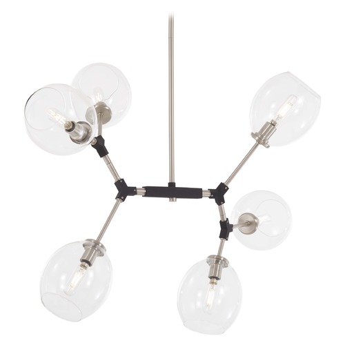 George Kovacs Lighting Nexpo Pendant in Brushed Nickel & Black by George Kovacs P1366-619