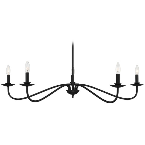 42-Inch Chandelier in Matte Black by Meridian