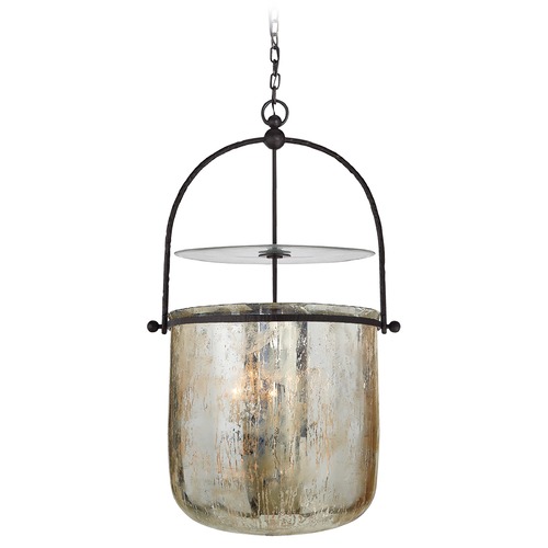 Visual Comfort Signature Collection E.F. Chapman Lorford Smoke Bell Lantern in Aged Iron by Visual Comfort Signature CHC2270AIMG
