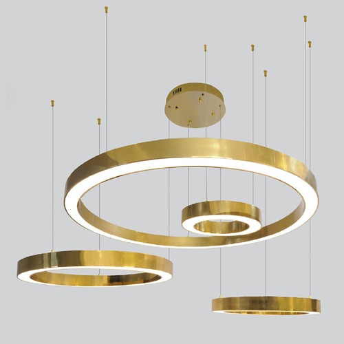 Aria Polished Brass LED Ring Chandelier by Avenue Lighting
