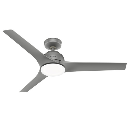 Hunter Fan Company Gallegos Matte Silver LED Ceiling Fan with Light