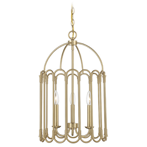 Meridian 14-Inch Pendant in Natural Brass by Meridian M30011NB