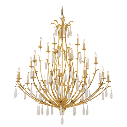 Corbett Lighting Prosecco Gold Leaf Chandelier