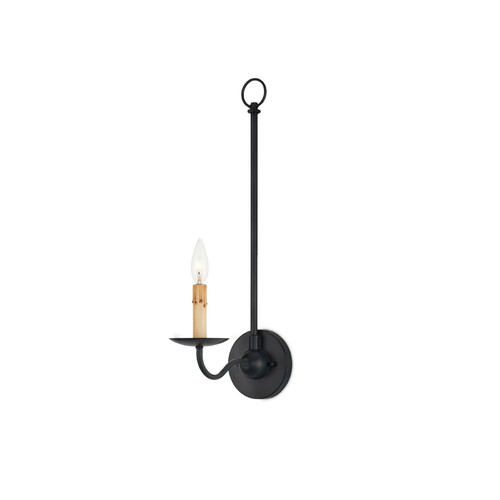 Currey and Company Lighting Saxon Single-Light Wall Sconce in Zanzibar Black by Currey & Company 5000-0263