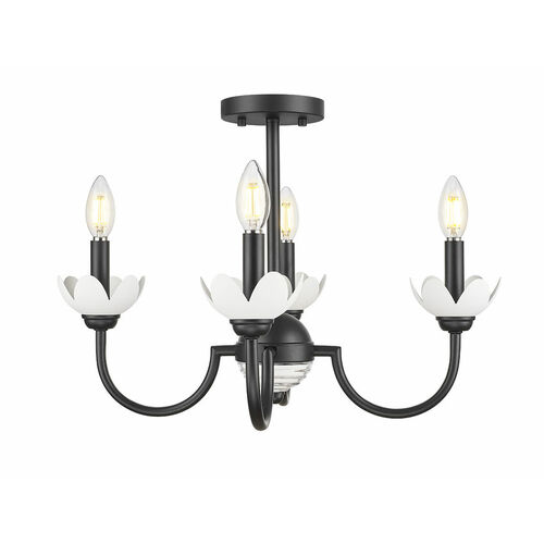 Z-Lite Z-Lite Allistair Matte Black Semi-Flushmount Light 352-4SF-MB